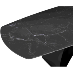 DS Living Maelis 6 Seater Dining Table Black and Grey Intertwined Stone - Wilko - thumbnail 5