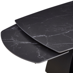 DS Living Maelis 6 Seater Dining Table Black and Grey Intertwined Stone - Wilko - thumbnail 4