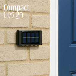 Gardenkraft 8 LED Solar Fence Wall Light 2 Pack - Size: 2.3 x 10 x 5.5cm - Black - Wilko - thumbnail 5
