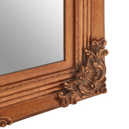 Premier Housewares Baroque Metallic Gold Rectangular Wall Mirror 74 x 104cm - Size: 104 x 74cm - Wilko - thumbnail 5