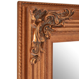 Premier Housewares Baroque Metallic Gold Rectangular Wall Mirror 74 x 104cm - Size: 104 x 74cm - Wilko - thumbnail 4