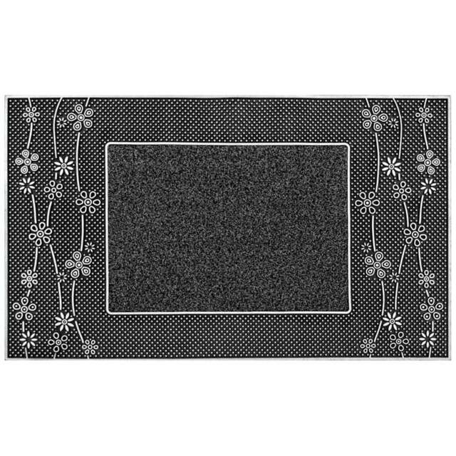 JVL Daisy Silver PVC Pin Doormat 45 x 75cm - JVL Homewares - Wilko - image 1