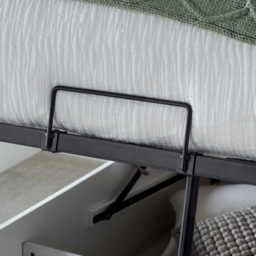 Dawson Double White Wooden Ottoman Storage Bed - Bedmaster - Wilko - thumbnail 5