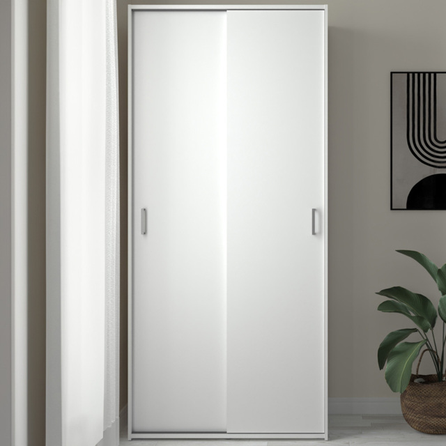 Florence Space 2 Door White Sliding Wardrobe - Furniture To Go - Wilko - image 1