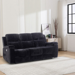 Ledbury 3 Seater Recliner Sofa Black - Size: 2 Seater - Wilko - thumbnail 4
