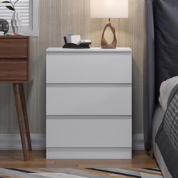 FWStyle Carlton 3 Drawer Matt White Chest of Drawers - Wilko - thumbnail 6