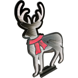 Samuel Alexander Infinity Light Up Standing Reindeer Christmas Decoration 89cm - Size: 60 x 45 x 20cm - White - Wilko - thumbnail 3