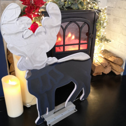 Samuel Alexander Infinity Light Up Standing Reindeer Christmas Decoration 89cm - Size: 60 x 45 x 20cm - White - Wilko - thumbnail 4