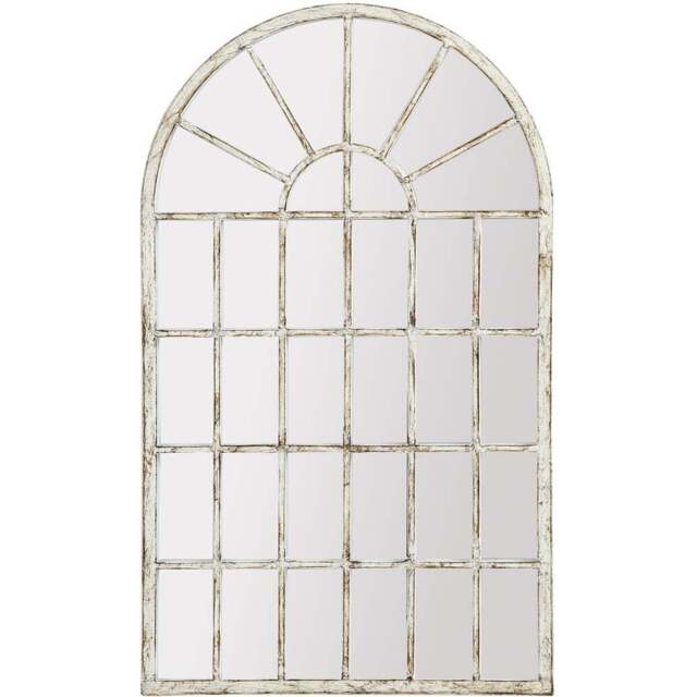 Home Garden Direct White Gold Gothic Arch Small Mirror 60 x 36cm - Wilko - image 1