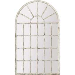Home Garden Direct White Gold Gothic Arch Small Mirror 60 x 36cm - Wilko - thumbnail 1