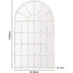 Home Garden Direct White Gold Gothic Arch Small Mirror 60 x 36cm - Wilko - thumbnail 6