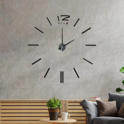 Walplus Black 3D Giant Wall Sticker Clock 130cm - Size: 130 x 130 x 3cm - Wilko - thumbnail 7
