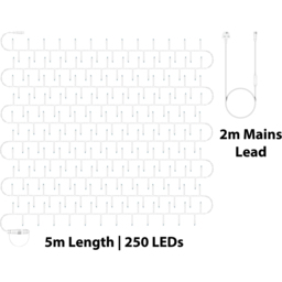 Eagle Connect 250 Gold LED White Cluster Light 5m - Size: 0 x 500 x 0cm - Wilko - thumbnail 7