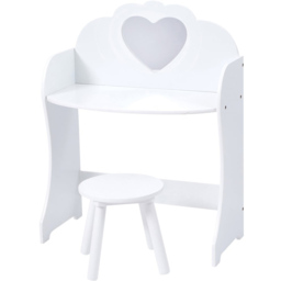 Liberty House Toys Kids White Dressing Table with Stool - Size: 81.5 x 62.5 x 34cm - Wilko - thumbnail 3