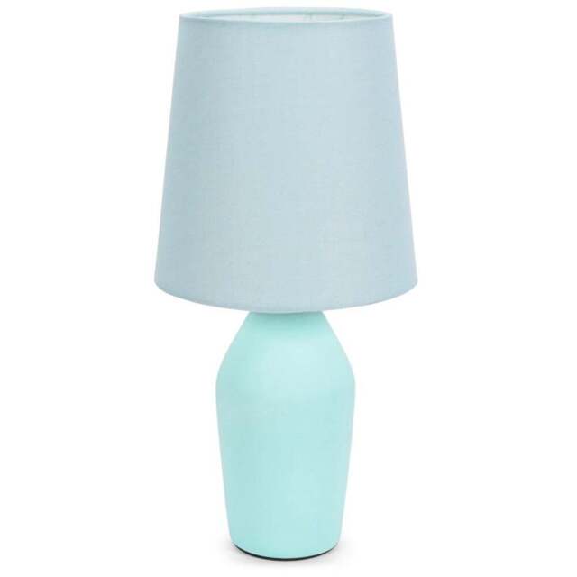 ValueLights Arlo Duck Egg Blue Shade Ceramic LED Table Lamp - Size: 36.5 x 18 x 18cm - Wilko - image 1