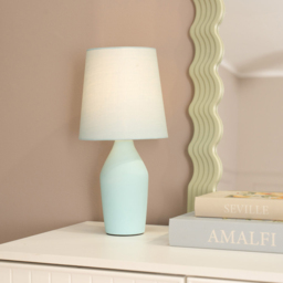 ValueLights Arlo Duck Egg Blue Shade Ceramic LED Table Lamp - Size: 36.5 x 18 x 18cm - Wilko - thumbnail 3