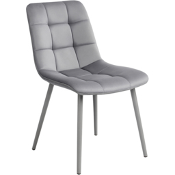 Kosy Koala 4 Seater Glass Rectangle Dining Set Grey Velvet - Multi - Wilko - thumbnail 3