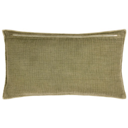 Yard Ribble Khaki Acid Wash Cushion - Size: 60 x 40 cm - Green - Yard Living - Wilko - thumbnail 4