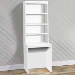 R White Cabinets 4 Shelf Small Laptop Desk with Hutch White - Size: 182.8 x 60 x 54cm - Wilko - thumbnail 1