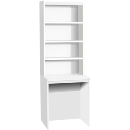 R White Cabinets 4 Shelf Small Laptop Desk with Hutch White - Size: 182.8 x 60 x 54cm - Wilko - thumbnail 3