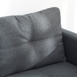 Portland 2 Seater Dark Grey Linen Loveseat Sofa - Wilko - thumbnail 4