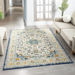 Desire Rugs San Marino Multicolour Medallion Floral Rug 160 x 230cm - Size: 230 x 160 x 0.8cm - Wilko - thumbnail 3