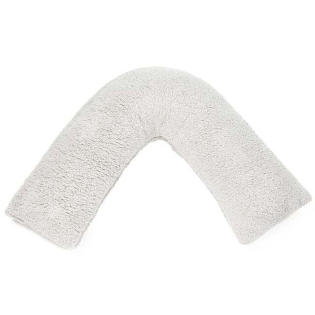 Downland Huggleland Grey Teddy Fleece V Shape Pillow - Size: Single - Wilko