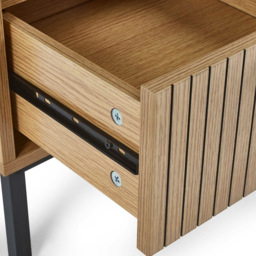 Julian Bowen Sia Single Drawer Single Shelf Warm Wood Side Table - Size: 52 x 40 x 40cm - Brown - Wilko - thumbnail 6