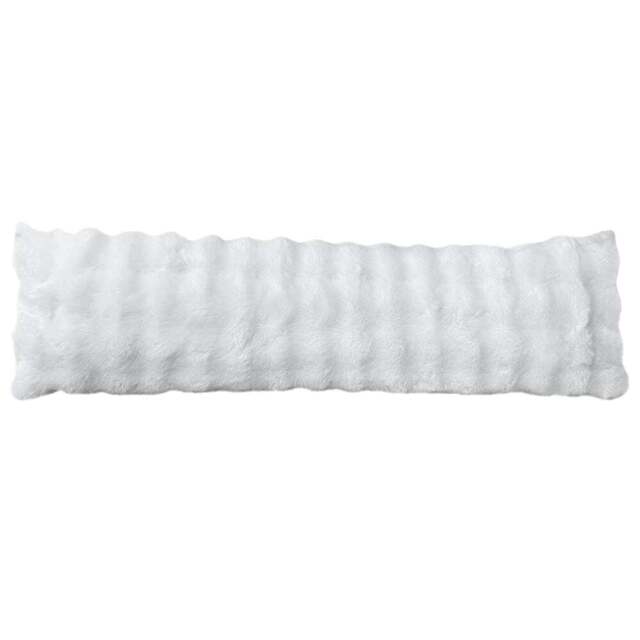 Sweet Dreams Alpine White Faux Fur Bolster Pillow 137 x 40cm - Size: 135 x 40 x 1cm - Wilko - image 1