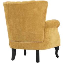 Living and Home Yellow Chenille Upholstered Channel Back Armchair - Size: 90 x 75 x 77cm - Wilko - thumbnail 6