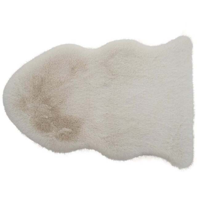 Luxury Faux Fox Fur Rug - Cloud - Wilko - image 1