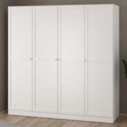 Florence Brande 4 Door White Wardrobe - Furniture To Go - Wilko - thumbnail 1