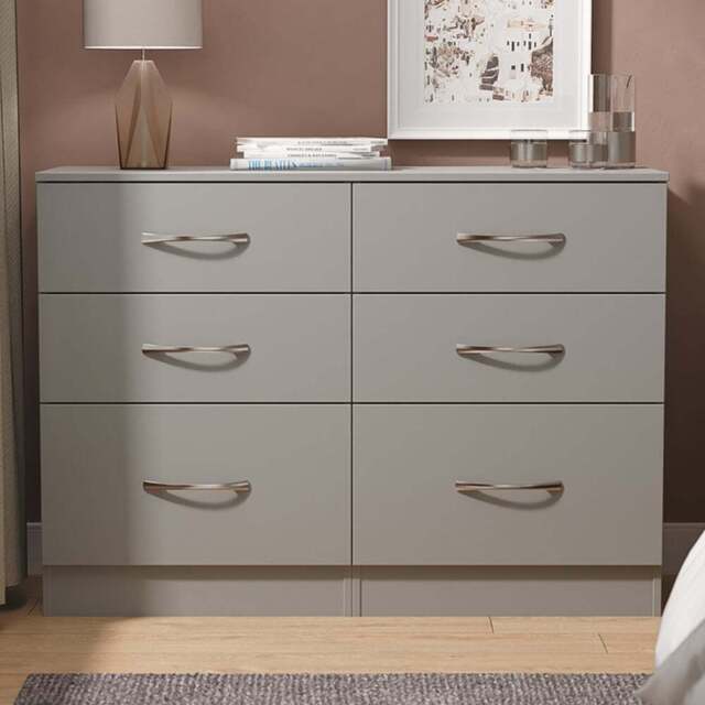 Crowndale Avon 6 Drawer Dusk Grey Chest of Drawers - Wilko - image 1