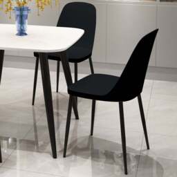 Core Products Aspen Set of 2 Black Dining Chair - Wilko - thumbnail 1