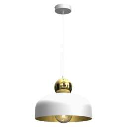Milagro Harald White Pendant Lamp 230V - Size: 30 x 30 x 90cm - Wilko - thumbnail 1