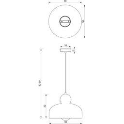 Milagro Harald White Pendant Lamp 230V - Size: 30 x 30 x 90cm - Wilko - thumbnail 5