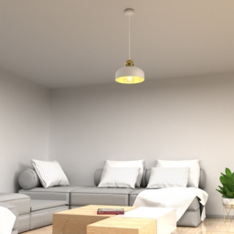 Milagro Harald White Pendant Lamp 230V - Size: 30 x 30 x 90cm - Wilko - thumbnail 4