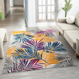 Desire Rugs San Marino Multicolour Leaf Rug 200 x 290cm - Size: 290 x 200 x 0.8cm - Wilko - thumbnail 3
