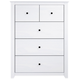 Havana 5 Drawer White Chest of Drawers - LPD Home - Wilko - thumbnail 3
