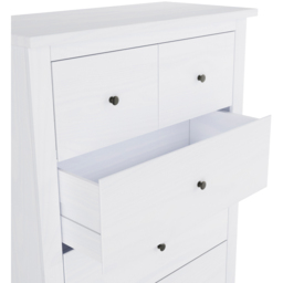 Havana 5 Drawer White Chest of Drawers - LPD Home - Wilko - thumbnail 5