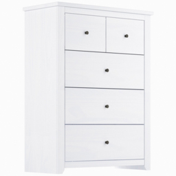 Havana 5 Drawer White Chest of Drawers - LPD Home - Wilko - thumbnail 4