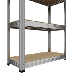 Living and Home 5 Shelf Silver Galvanised Steel Shelving Unit - Size: 150 x 70 x 30cm - Wilko - thumbnail 7