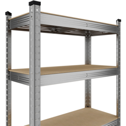 Living and Home 5 Shelf Silver Galvanised Steel Shelving Unit - Size: 150 x 70 x 30cm - Wilko - thumbnail 5