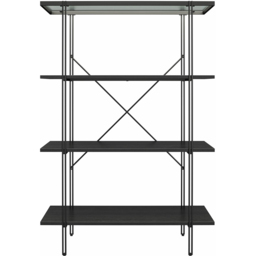 Dorel Wainwright 4 Shelf Black Oak Bookcase - Wilko - thumbnail 3
