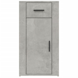 vidaXL Single Door Single Drawer Concrete Grey Wooden Desk Cabinet - Size: 75 x 40 x 49cm - Wilko - thumbnail 7