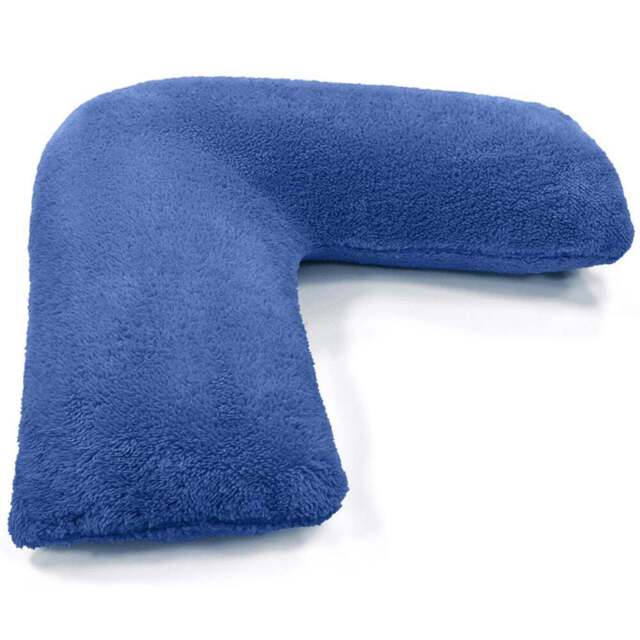 Velosso French Blue Teddy Fleece V Shape Pillow - Size: 80 x 80cm - Wilko - image 1