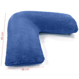 Velosso French Blue Teddy Fleece V Shape Pillow - Size: 80 x 80cm - Wilko - thumbnail 3