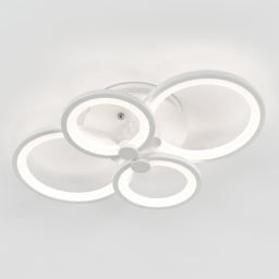 Living and Home White 4 Light Modern Circular LED Ceiling Light with Remote - Size: 10 x 58 x 38cm - Wilko - thumbnail 7