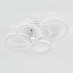 Living and Home White 4 Light Modern Circular LED Ceiling Light with Remote - Size: 10 x 58 x 38cm - Wilko - thumbnail 6