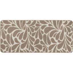 My Mat Ivory and Mink Sculptured Patterned Rain Drop Non Slip Mat 67 x 150cm - Size: 67 x 150 x 2cm - Brown - Wilko - thumbnail 1